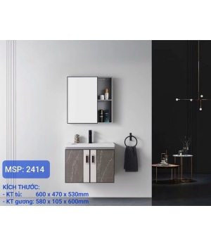 BỘ TỦ LAVABO NHÔM CAO CẤP LI-2414