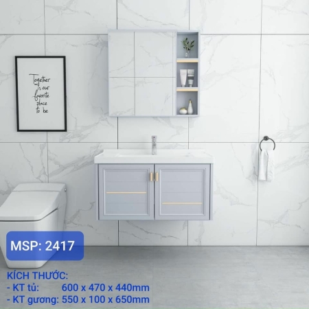 BỘ TỦ LAVABO NHÔM CAO CẤP RO-2417