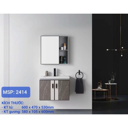 BỘ TỦ LAVABO NHÔM CAO CẤP LI-2414