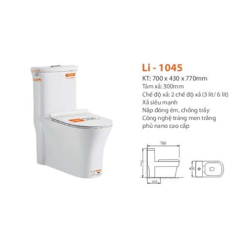 Bàn Cầu 1 khối Lionstp LI-1045