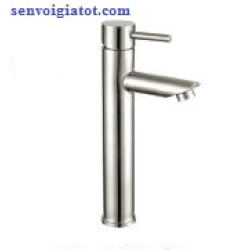 Vòi lavabo nóng lạnh cao 30cm inox 304 LI-5004