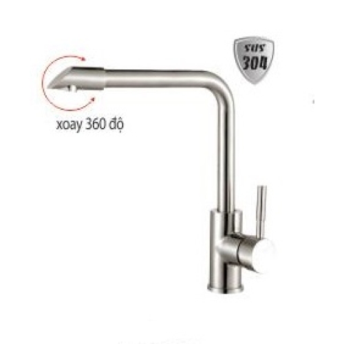 vòi rửa chén nóng lạnh đầu xoay inox 304 LI-6832