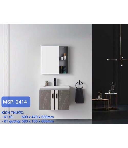 BỘ TỦ LAVABO NHÔM CAO CẤP LI-2414